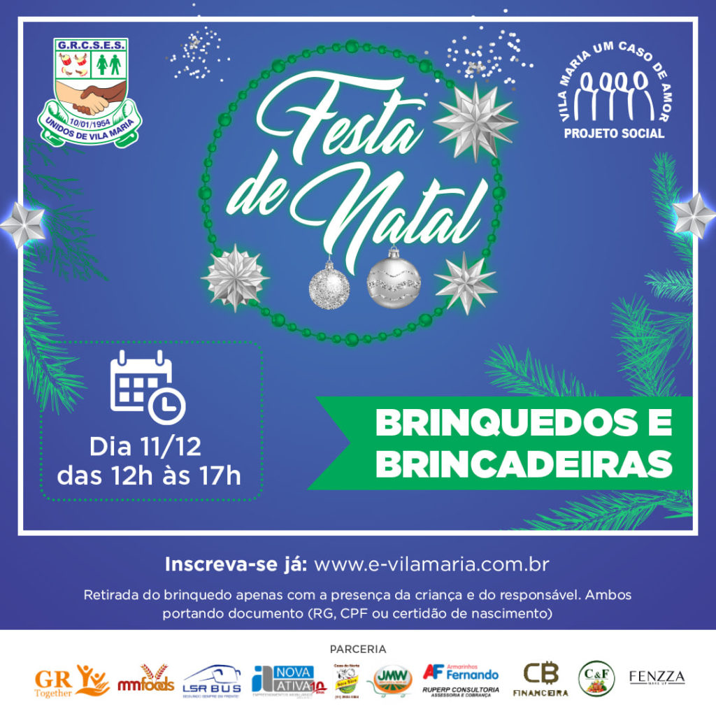 Unidos de Vila Maria promove festa de Natal neste sábado (11) - Liga-SP