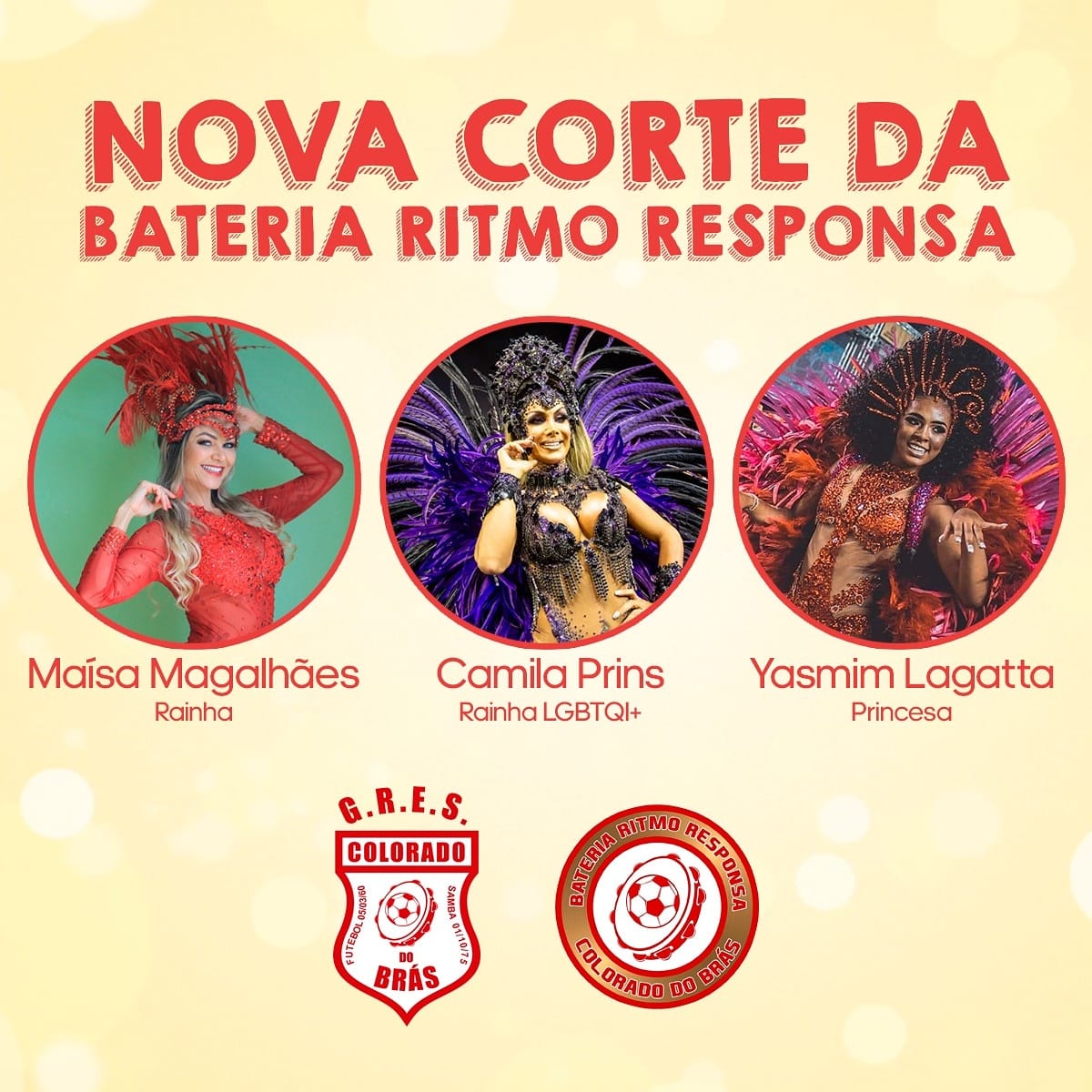 Colorado do Brás apresenta a nova corte da bateria Ritmo Responsa